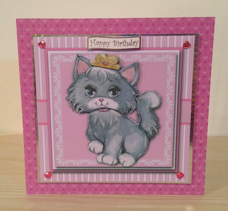 Cute Kitty Topper (Gray Kitty) by Roseanna Miles