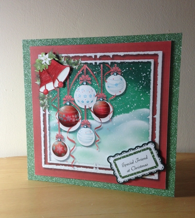 Beautiful Red Baubles and Bells  by Roseanna Miles