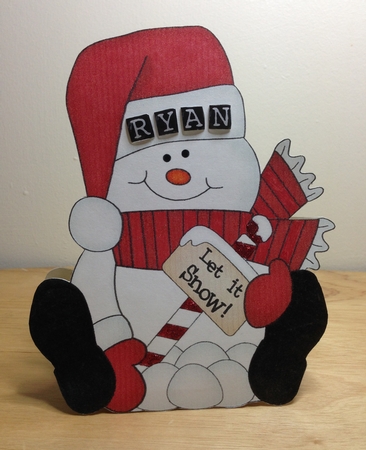 3D Shaped Christmas Card Kit - Snowman Oli wants it to Snow! by Roseanna Miles