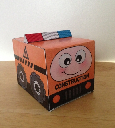 3D Cute Transport Treat Box Gift Set Mini Kit - Construction Truck by Roseanna Miles
