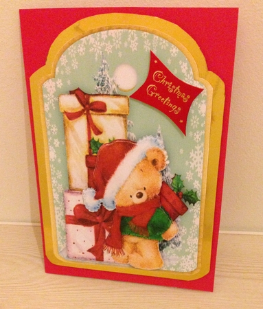 cup912495_1398 - Christmas Tag , Teddies Christmas pile