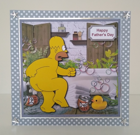 Cheeky Homer takes a bath by Roseanna Miles