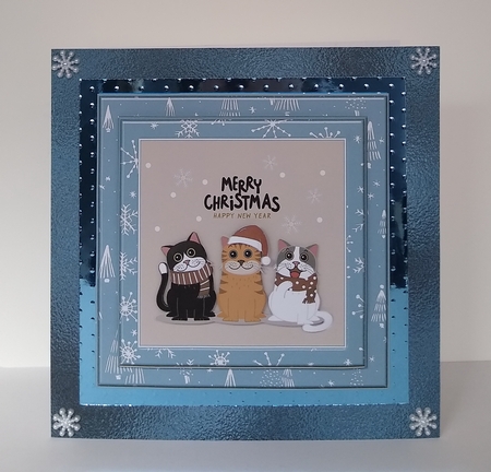 Christmas cat trio by Roseanna Miles