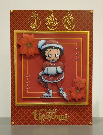 Simply Red Christmas Card 6 by Roseanna Miles