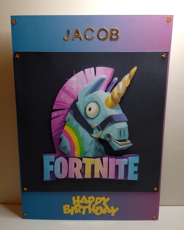 Fortnite 8x8 Quick Card Any Occasion by Roseanna Miles