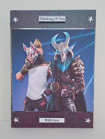 Fortnite 3 8x8 Quick Card Any Occasion by Roseanna Miles