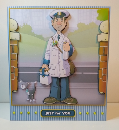 Milkman Dude 8x8 Quick Card by Roseanna Miles