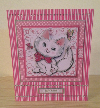 Cute Kitty Birthday Topper by Roseanna Miles
