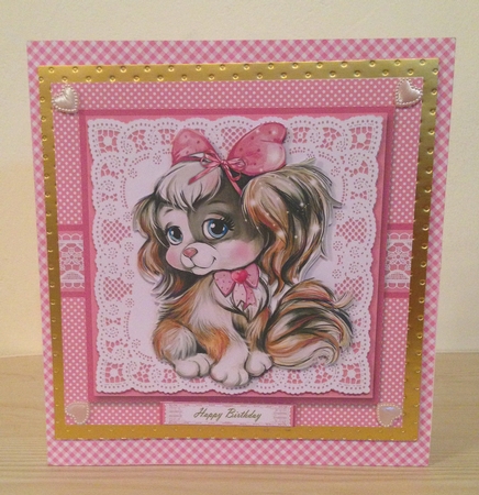 Cute Puppy Topper Plus Gift Tag  by Roseanna Miles