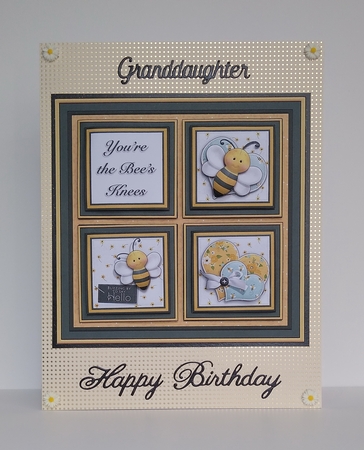 YOURE THE BEES KNEES Squares 7.5 Quick Layer Card & Insert Kit by Roseanna Miles