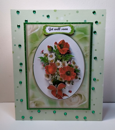 Oval Frame Female Poppies by Roseanna Miles