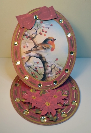 Red Robin Oval Easel Card Mini Kit by Roseanna Miles
