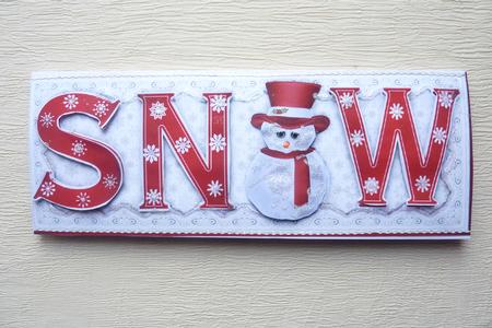 Snowman Snow Large Dl Card Front with Step by Step by Rosina Walker