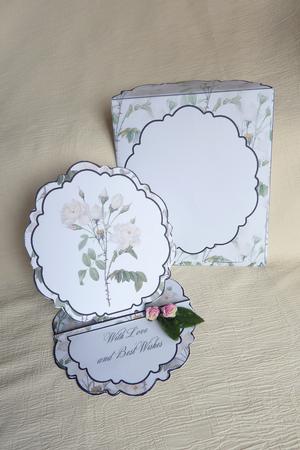 Floral 9 Pretty Edge Easel Card by Rosina Walker