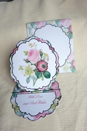 Floral 5 Pretty Edge Easel Card by Rosina Walker
