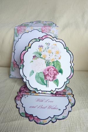 Floral 6 Pretty Edge Easel Card by Rosina Walker