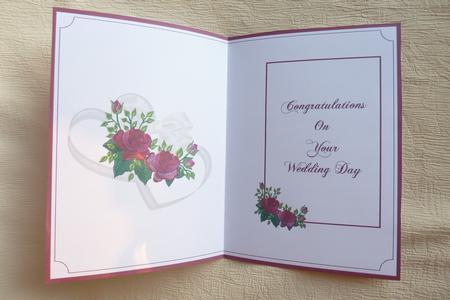 Wedding Insert 2 Hearts & Roses by Rosina Walker
