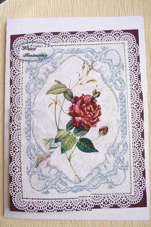 Red Rose and Lace by Rosina Walker
