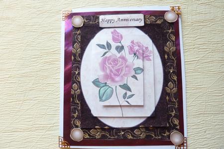 Burgundy & Gold Framed Rose by Rosina Walker