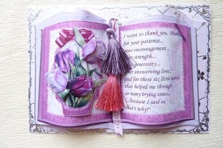 Tulips Book Topper Mum Birthday Mother's Day by Rosina Walker