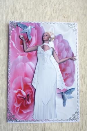 Pretty Lady with Silver Humming Bird by Rosina Walker