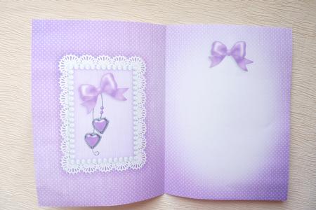 Greetings, Lace and Pearls Matching Insert A5 Portrait by Rosina Walker