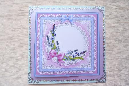 Pretty Bluebells - Wavy Corner side stacker Topper by Rosina Walker