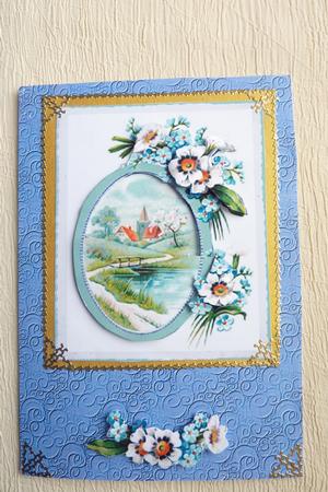Village Over the Bridge Topper by Rosina Walker