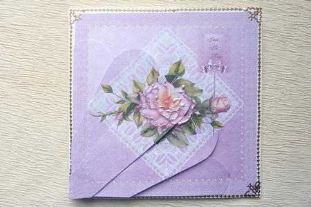 Pink Rose Fan by Rosina Walker