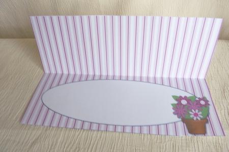 Pink Flowers Insert for Large Dl (white) by Rosina Walker