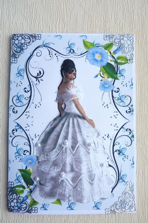 Beautiful Lady in White Ball Gown by Rosina Walker