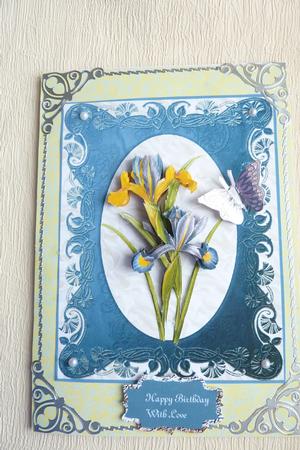 Blue and Yellow Iris by Rosina Walker