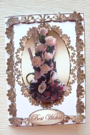 Birthday, Wedding, Anniversary Cut & Fold Card 4 by Rosina Walker