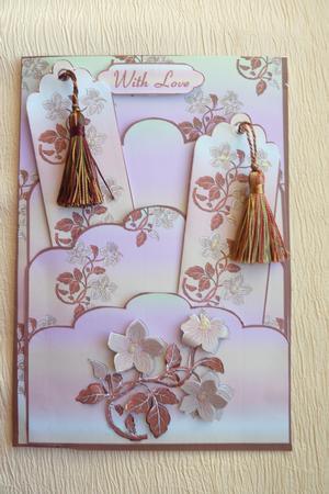 Red Floral Scalloped Top Pocket Bookmarks Kit by Rosina Walker