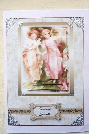 Little Fairies Card Front with Pyramage by Rosina Walker
