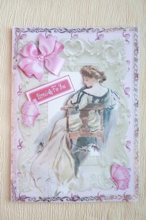 Vintage Lady Sitting in a Chair by Rosina Walker
