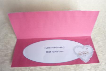 Swans and Heart Insert for Large Dl (violet Pink) by Rosina Walker