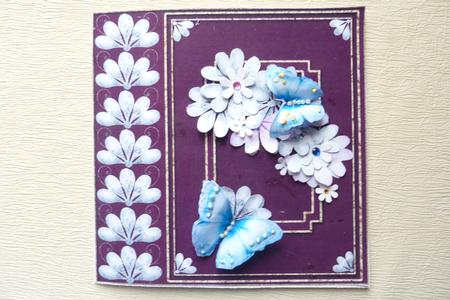 Oriental Frame with Floral Border 8x8 Topper /card Front 1 by Rosina Walker