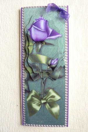 Lilac Tulip and Pearls Large Dl with Pyramage by Rosina Walker