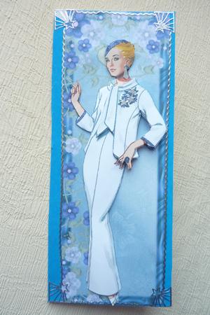 Pure Elegance Lady in White Decoupage by Rosina Walker