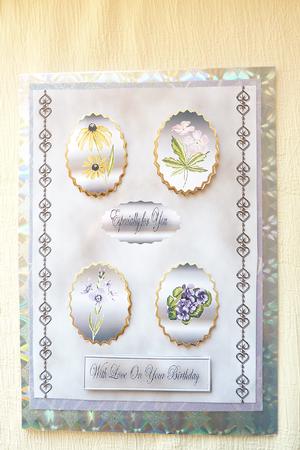 Quick Card 4 Flowers to Pryamage by Rosina Walker
