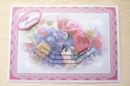 Pink Lace Flowers by Rosina Walker