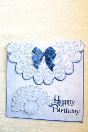 Scalloped Edged Envelope Style Card with Fan 3 by Rosina Walker