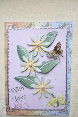 Yellow Flowers on Pink by Rosina Walker