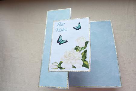 Best Wishes Fold Back Sheet by Rosina Walker