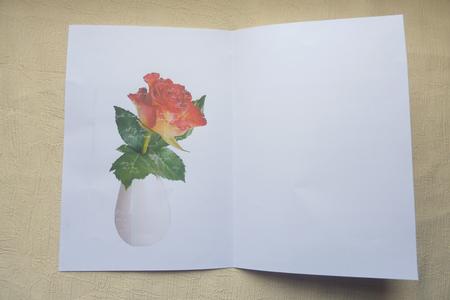 Rose & Words Insert Plain by Rosina Walker