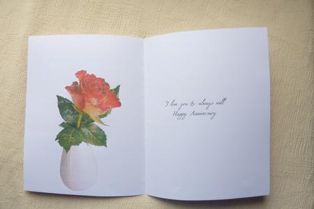 Rose & Words Insert Anniversary by Rosina Walker