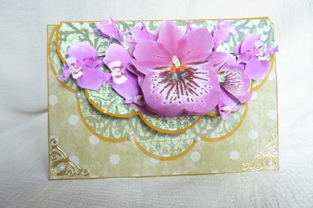 Shell Half Circle Orchids and Lace One for the Ladies by Rosina Walker