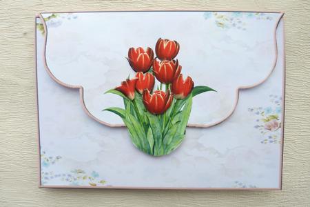 Flower of Love - Tulip - Envelope Card by Rosina Walker