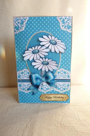 Daisies and Lace Lottery Wallet Card by Rosina Walker